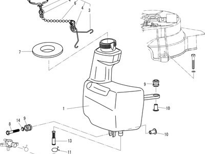 Parsun F4/F5 Kraftstofftank
