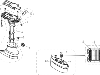 Parsun F4/F5 oberes Gehäuse